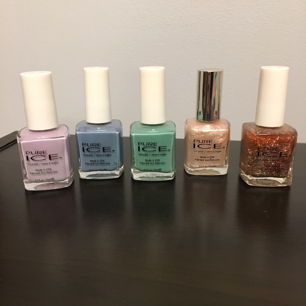 Set of 5 Pure Ice Nail Polishes